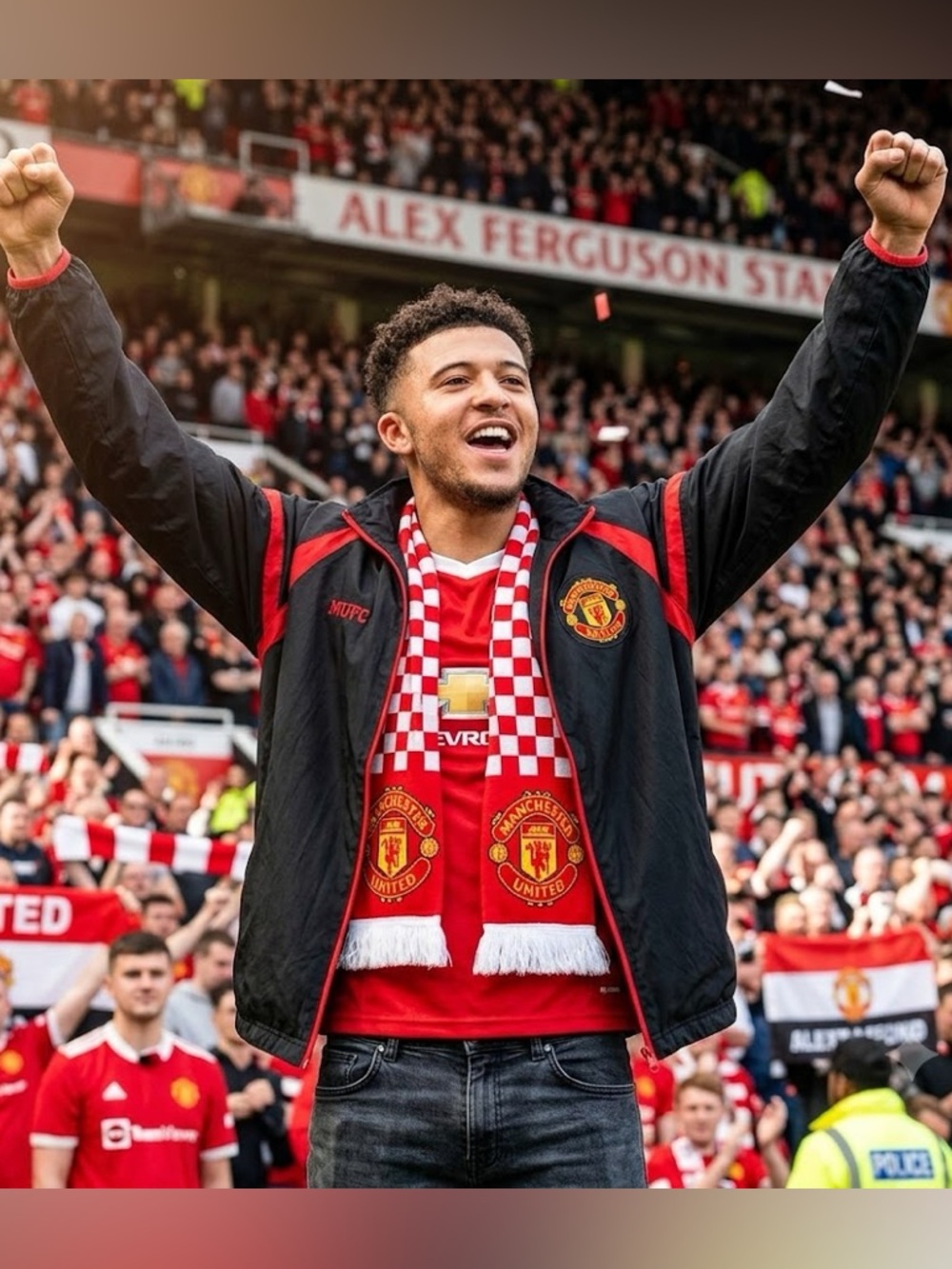 Manchester United Fútbal Club Soccer Windbreaker MUFC